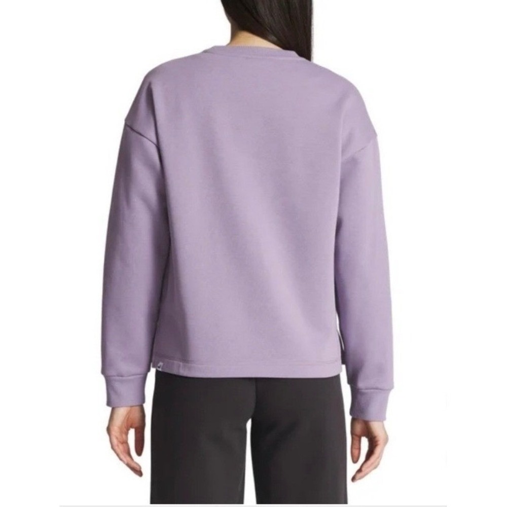 Puma Womens Relaxed Fit Fleece Crewneck Sweatshirt Purple 685750-03 - Picture 2 of 12